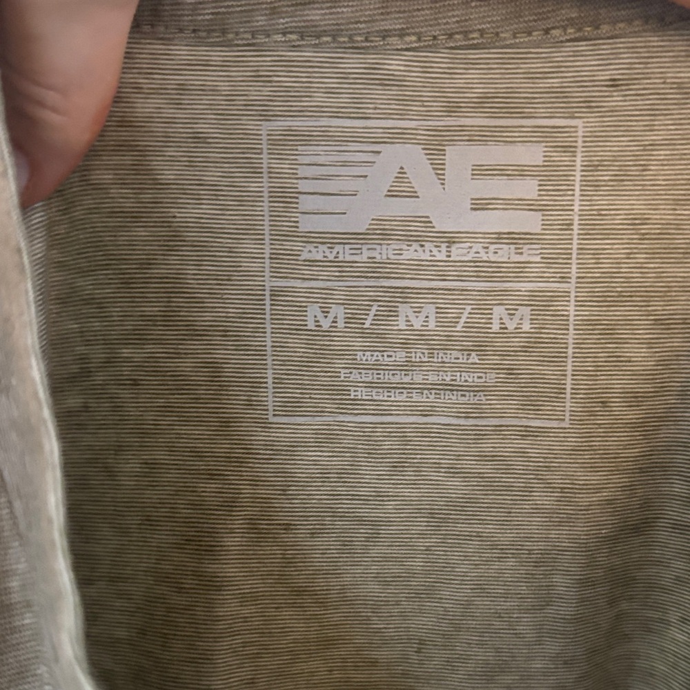 American Eagle Men's Heather Green T-Shirt Size M - Picture 3 of 4